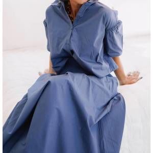 NEW SHUG marcy maxi shirt in blue
